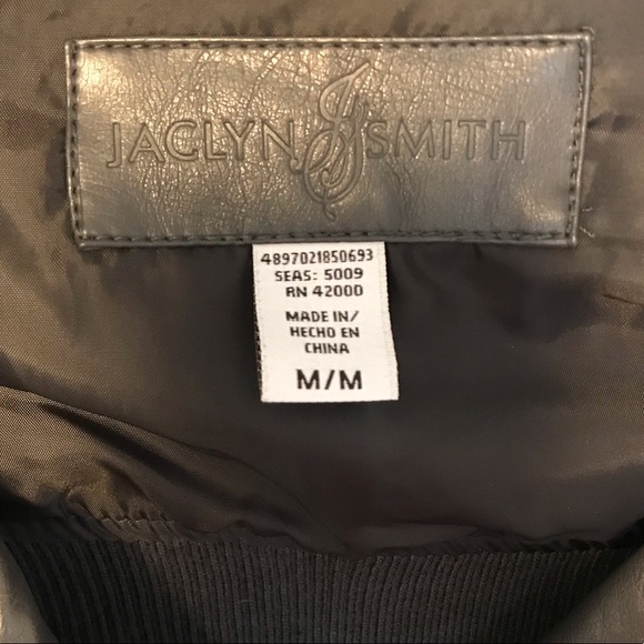 Gray Textured Sweater Moto-Style Jacket - Picture 8 of 10